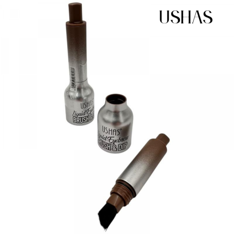 Ushas Liquid Eyebrow Brush & Dip 01, 1.5g – Gel lichid pentru sprancene, aplicare precisa, BaoBao [1]