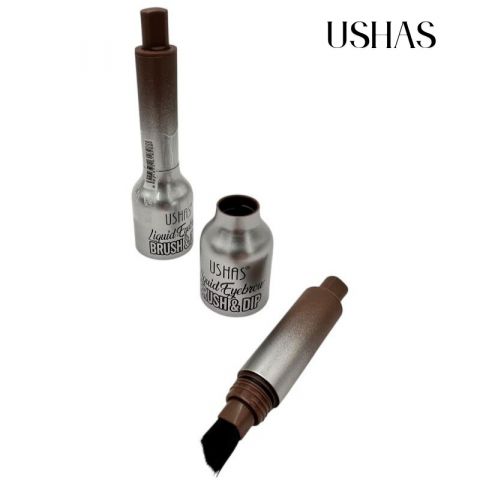 eyeliner&mascara - Ushas Liquid Eyebrow Brush & Dip 02, 1.5g – Gel lichid pentru sprancene, look natural si rezistent, BaoBao