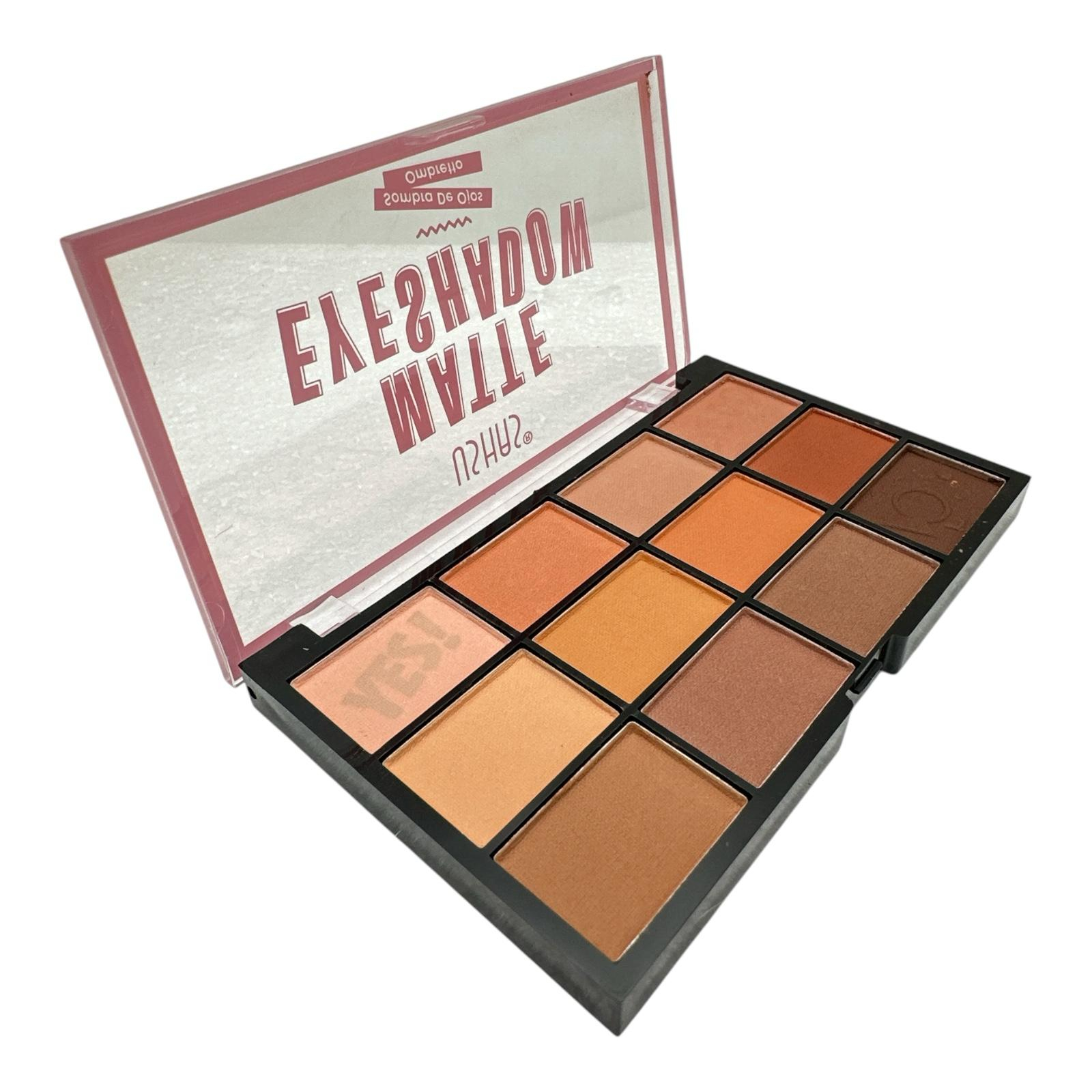 Paleta Fard de Pleoape Mat USHAS - Nuante elegante si rezistenta de lunga durata, 12 nuante 02