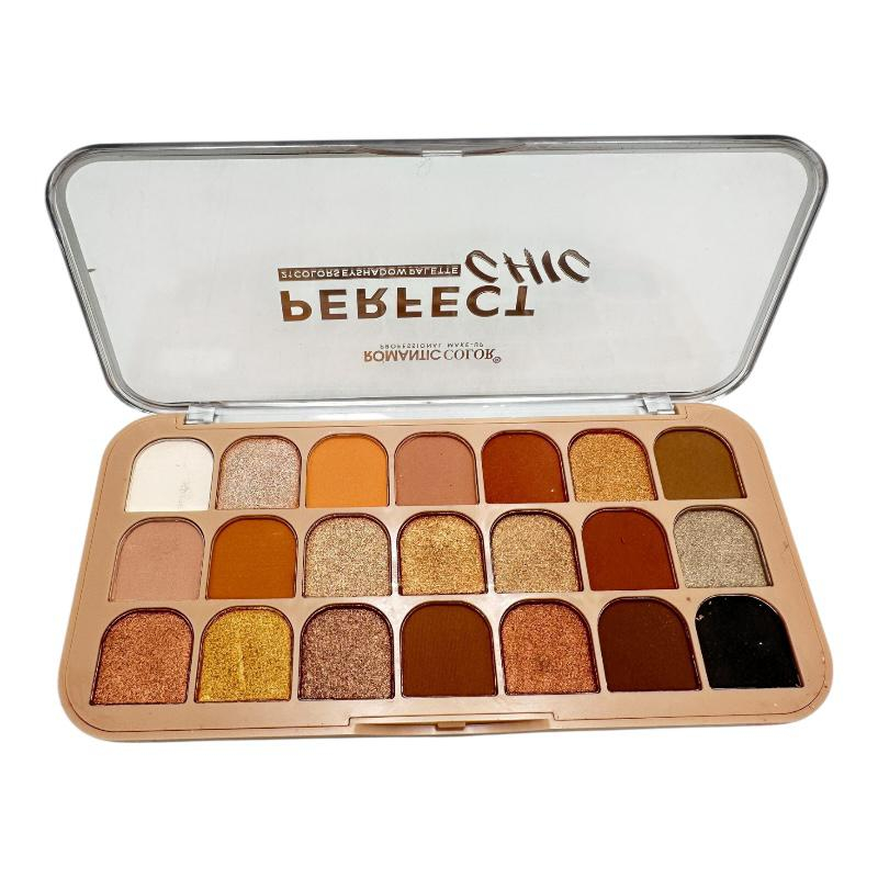 Paleta farduri Romantic Color Perfect Chic B2 - 21 culori, 17cm si 25.2g, finish mat si sidefat, BaoBao