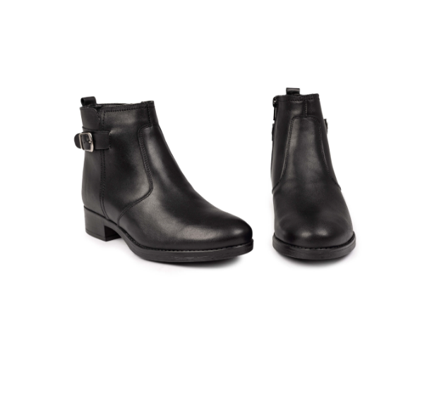 Botine  piele scurte toc jos [2]