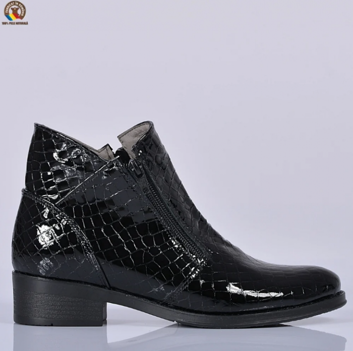 Botine  piele Ina  fermoar dublu [6]