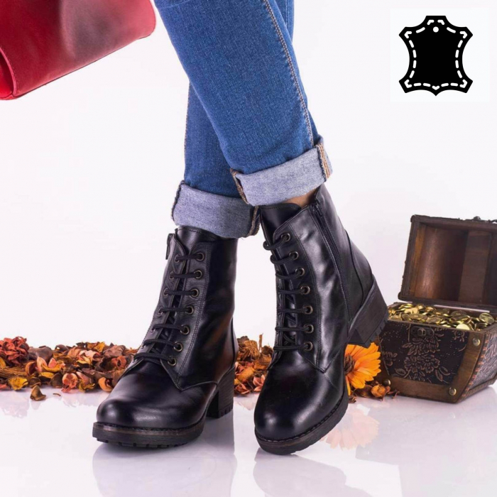 Ghete piele Ina siret+fermoar [2]