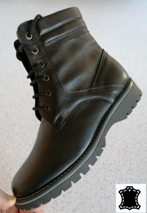Ghete piele Aby negru [2]