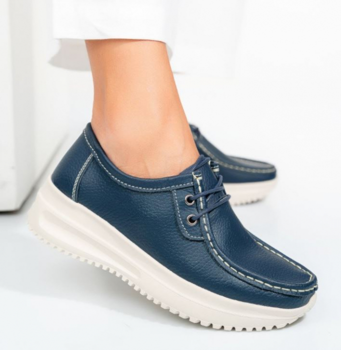 PANTOF PIELE CASUAL BIA [2]