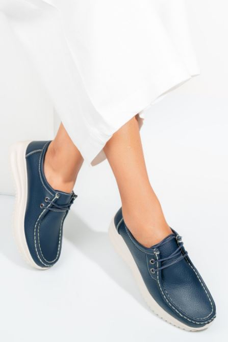 PANTOF PIELE CASUAL BIA [3]