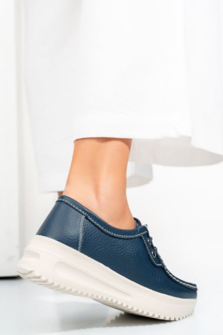 PANTOF PIELE CASUAL BIA [4]