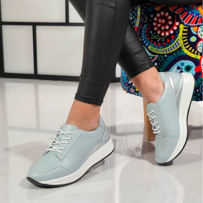 Pantofi casual piele  Angel Blue [6]