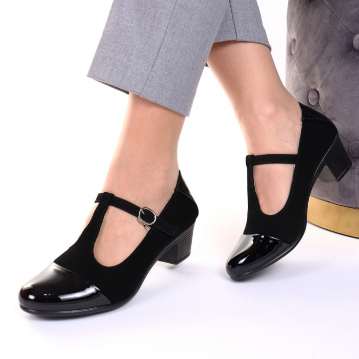 Pantofi cu toc Black Suede [2]