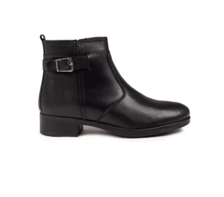 Botine si Ghete Dama - Botine  piele scurte toc jos