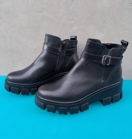 Botine  piele cu plarforma Oly [1]