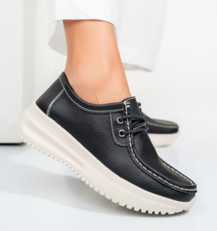 PANTOF PIELE CASUAL BIA [4]