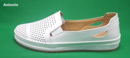 Pantofi albi perforatii Antonio [2]