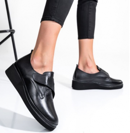 Casual + Balerini - Pantofi casual din piele  cu scai Akadia