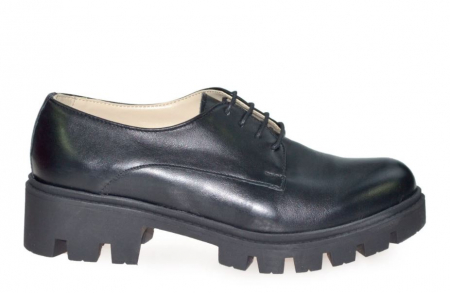 Casual + Balerini - Pantofi casual din piele  cu siret Abiela