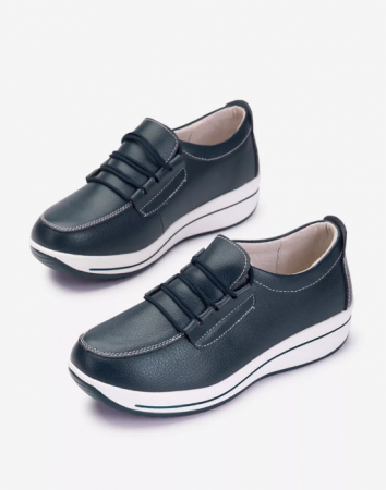 Sport - Pantofi casual piele  Angel Blue siret