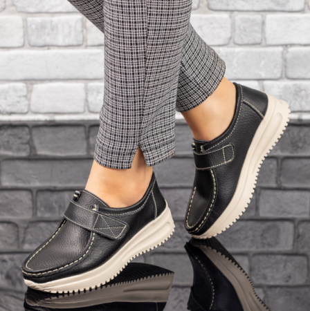 Sport - Pantofi casual piele cu platforma