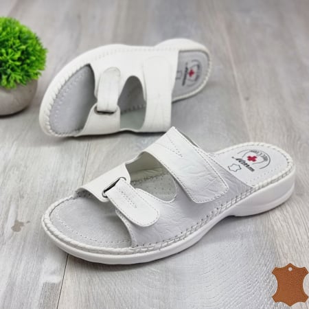 Saboti - Saboti  Carina alb cu scai dublu