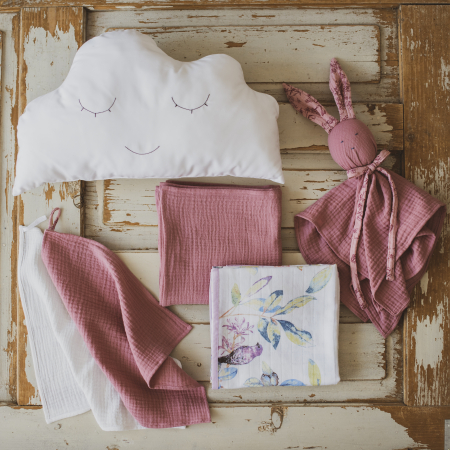 Prosoape - Set cadou - Muselina Roz Pasari