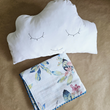 Set cadou norisor alb, patura muselina Lulu [1]