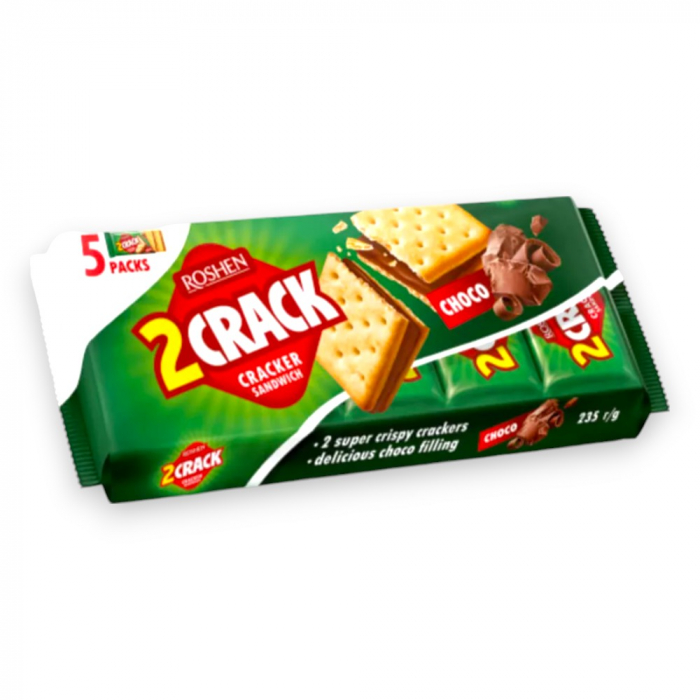 Biscuiti 2 CRACK cu umplutura de ciocolata 235 g [1]