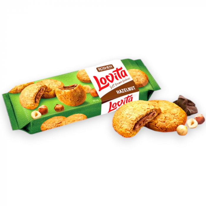 Biscuiti LOVITA Soft Cream cu alune, 127 g - Roshen [1]