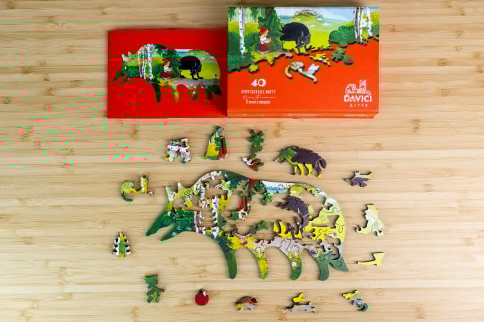 Puzzle din lemn A Visit to the Grandmother, 40 piese [8]