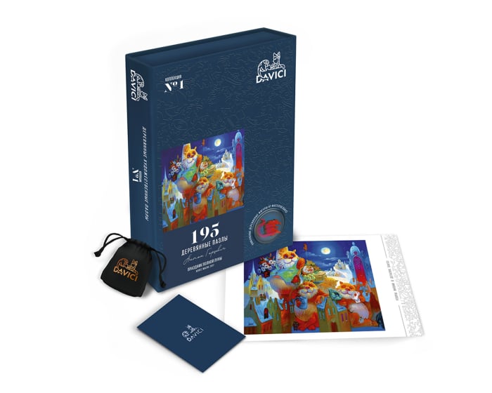 Puzzle din lemn Full Moon Feast, 195 piese [1]