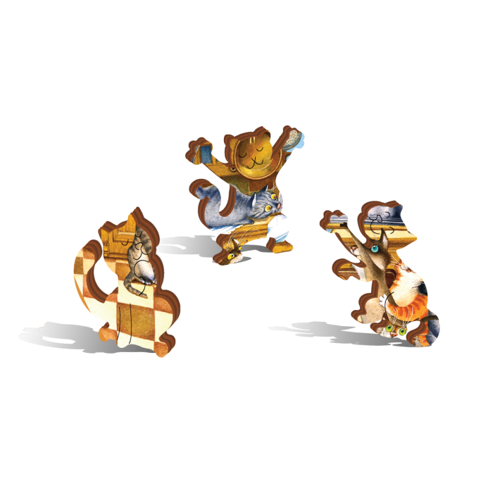 Puzzle din lemn Happy cats, 50 piese [3]