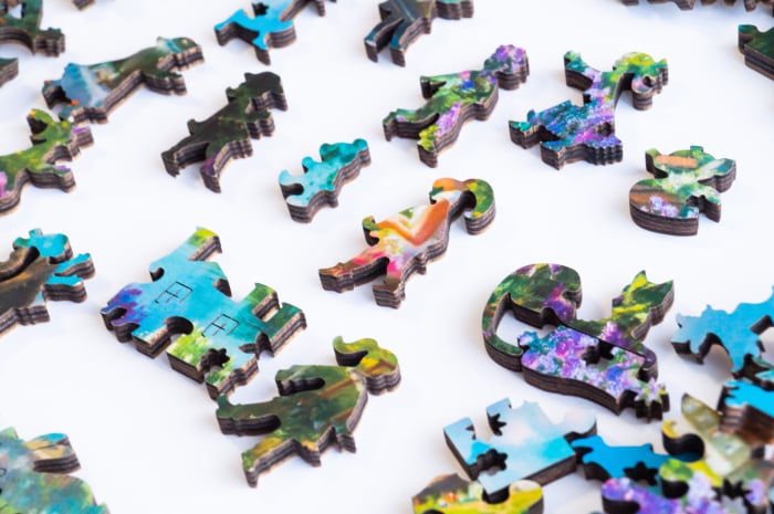 Puzzle din lemn House in lilac, 160 piese [6]