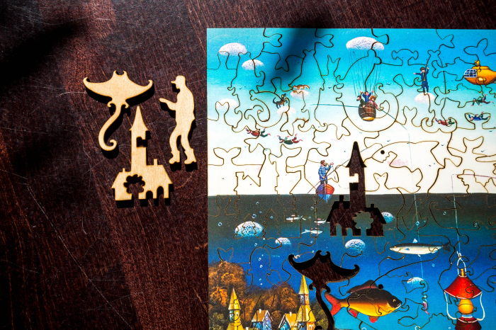 Puzzle din lemn On Land And Sea, 175 piese [4]
