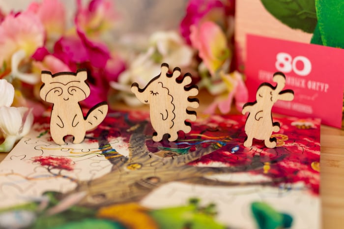 Puzzle din lemn The green Bear, 80 piese [4]