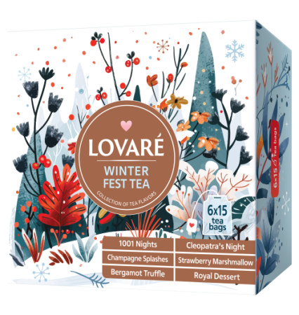 Ceai/Cafea - Set ceai: 6 arome x 15 pliculețe. Winter Fest Tea