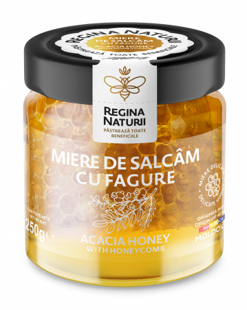 % Promotii % - Miere de Salcâm cu Fagure 250g - Regina Naturii