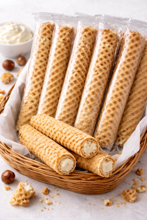 Cofetarie - Rulouri de Napolitană cu Cremă Fină – 1.5 kg