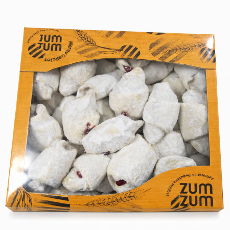 % Promotii % - Cornulețe cu Gem și Zahăr Pudră ZUM ZUM, Produs de Post, Cutie 500 g