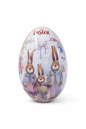 Cadouri de Paste - Cadou de Paște: Ou metalic decorativ cu bomboane Bucuria 100 g - Bucuria