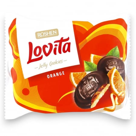 % Promotii % - Biscuiti LOVITA cu jeleu de portocale 420 g Mare