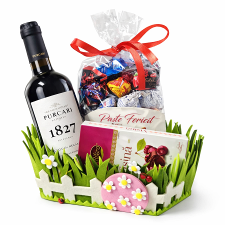 Cadouri de Paste - Cadou Paște Special cu Vin Purcari, Praline și Dulciuri Asortate