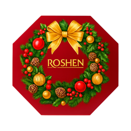 Cadouri de Craciun - Cutie cadou Roshen „Coronița de Crăciun” 598g