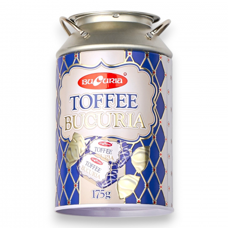 La cutie - Cutie Metalică (Pușculiță) cu Bomboane Toffee Bucuria - 175 g