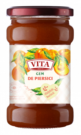 Gemuri si Dulceturi - Gem de piersici Vita 375 gr