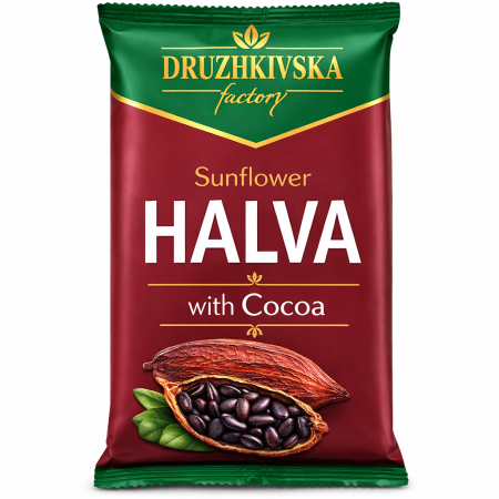 % Promotii % - Halva din Semințe de Floarea-Soarelui cu Cacao 350 gr