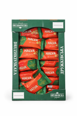 % Promotii % - Halva din semințe de floarea-soarelui cu arahide Druzhkivska, mini batoane 30 g, cutie 1.3 kg