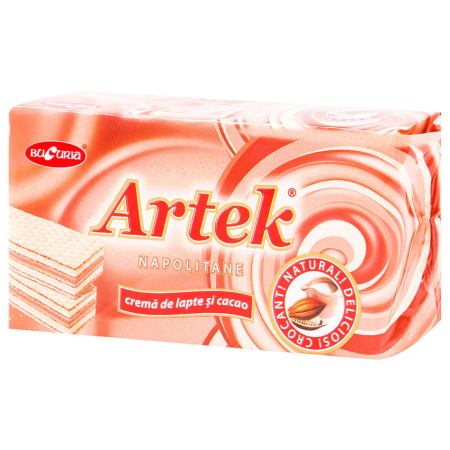 Biscuiti si Napolitane - Napolitane Artek lapte si cacao160gr