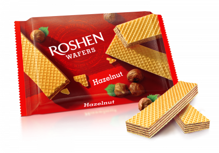 Biscuiti si Napolitane - Napolitane ROSHEN cu cremă de alune ,72 gr Mica