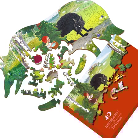 Puzzle din lemn A Visit to the Grandmother, 40 piese [5]