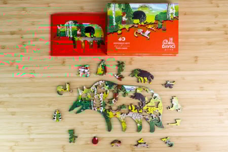 Puzzle din lemn A Visit to the Grandmother, 40 piese [7]