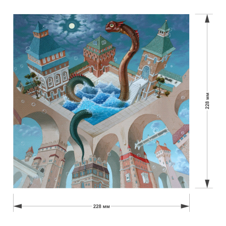 Puzzle din lemn Bathing Of The Colorful Dragon, 125 piese [2]