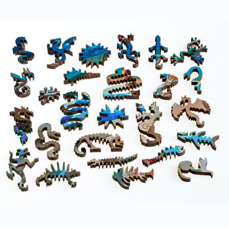 Puzzle din lemn Bathing Of The Colorful Dragon, 125 piese [1]